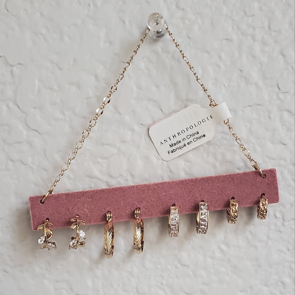 🆕️Anthropologie Noelle Huggie Earrings 4 pairs - Picture 10 of 10
